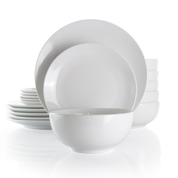 Elama Porcelain China Dinnerware Set Service for 6 & Reviews Wayfair